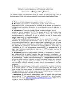 Gu&iacute;a de Informes de Laboratorio para Biolog&iacute;a Celular y Molecular