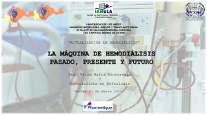 La m&aacute;quina de hemodi&aacute;lisis: pasado, presente y futuro