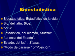 Bioestad&iacute;stica: Definici&oacute;n y Fundamentos