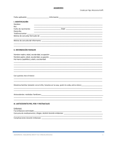 ANAMNESIS fonoaudiol&oacute;gica