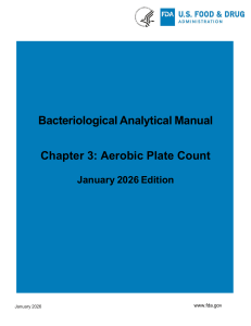 FDA Bacteriological Analytical Manual: Aerobic Plate Count (2026)