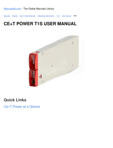 CE+T Power T1S User Manual