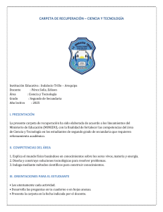 Carpeta de Recuperaci&oacute;n - Ciencia y Tecnolog&iacute;a 2025