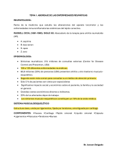 Abordaje de Enfermedades Reum&aacute;ticas - Tema 1