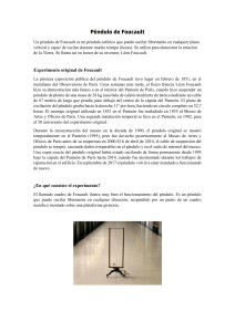 P&eacute;ndulo de Foucault: Demostraci&oacute;n de la rotaci&oacute;n terrestre
