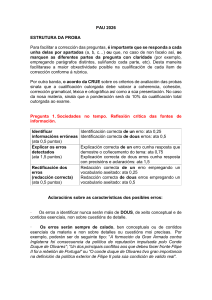 PAU 2026 Exame: Estrutura da Pregunta 1