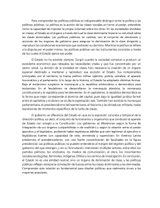 Pol&iacute;tica y Pol&iacute;ticas P&uacute;blicas: Teor&iacute;a y Clase Social