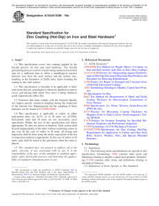 ASTM A153/A153M-16a: Zinc Coating Standard