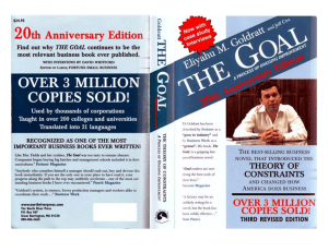 The Goal: A Process of Ongoing Improvement