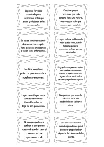 Frases para construir paz: valores de colaboraci&oacute;n y respeto