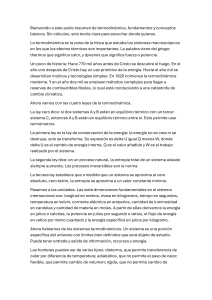 Resumen de termodin&aacute;mica: fundamentos y conceptos b&aacute;sicos