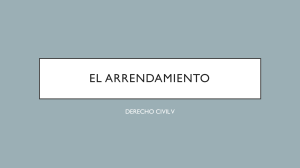El Arrendamiento: Derecho Civil V