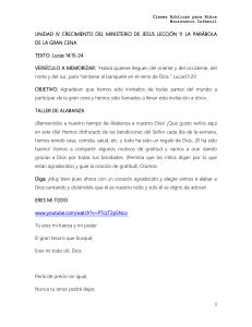 Lecci&oacute;n B&iacute;blica para Ni&ntilde;os: La Par&aacute;bola de la Gran Cena