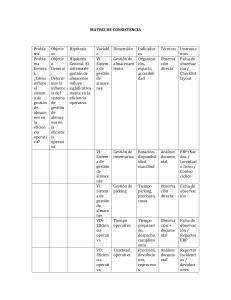 Matriz de Investigaci&oacute;n de Sistemas de Gesti&oacute;n de Almacenes