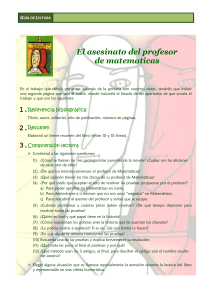 Gu&iacute;a de lectura: El asesinato del profesor de matem&aacute;ticas