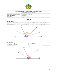 Deber 1: &Aacute;ngulos y Tri&aacute;ngulos - Geometr&iacute;a ESPE