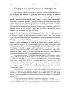 Elogio de Helena de Gorgias: Fragmentos y testimonios