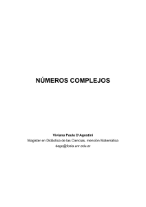 N&uacute;meros Complejos - Complejos