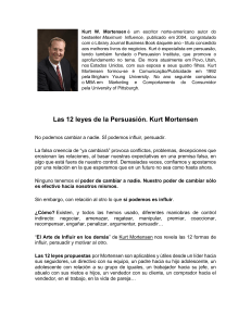 Las 12 leyes de la persuasi&oacute;n de Kurt Mortensen