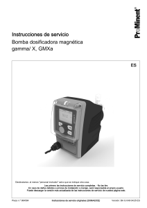 Manual de servicio Bomba dosificadora magn&eacute;tica gamma/X GMXa ProMinent
