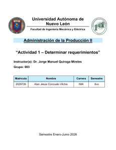 Actividad 1: Requerimientos de capacidad para fabricaci&oacute;n de irrigadores