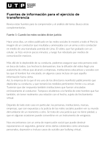 Fuentes de informaci&oacute;n sobre redes sociales y justicia