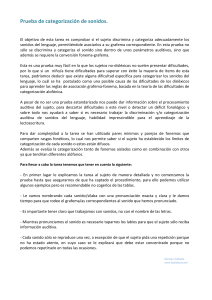 Prueba de categorizaci&oacute;n de sonidos para dislexia