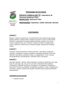 Programa de Estudios: Laboratorio de T&eacute;cnicas Anal&iacute;ticas