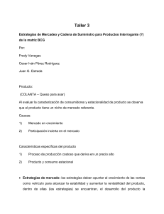 Taller 3: Estrategias de Mercadeo y Cadena de Suministro para COLANTA