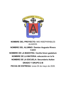 Proyecto Escolar: MIS INSEPARABLES ALIADOS