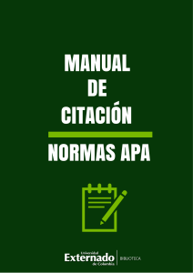 Manual de Citaci&oacute;n Normas APA - Universidad Externado