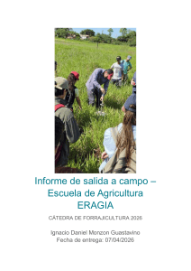 Informe de Campo: M&eacute;todos de An&aacute;lisis Forrajero en ERAGIA