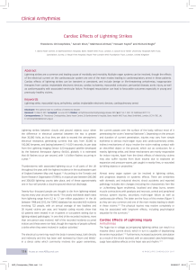 Cardiac Effects of Lightning Strikes: Arrhythmias & Injuries