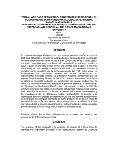 Dise&ntilde;o de Portal Web para Inscripci&oacute;n Postgrado UNERMB