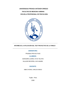 Informe Test Proyectivo de la Familia - Universidad Antenor Orrego