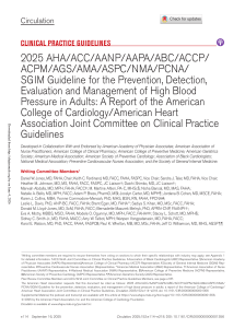 2025 AHA/ACC Hypertension Guideline: Prevention, Detection, Management