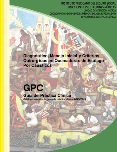 GPC agnostico quemadura esofago por cauticos