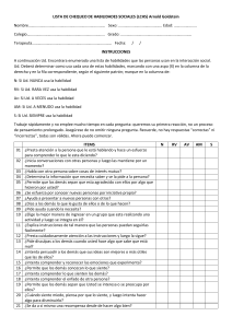 Checklist de Habilidades Sociales (LCHS) - Arnold Goldstein
