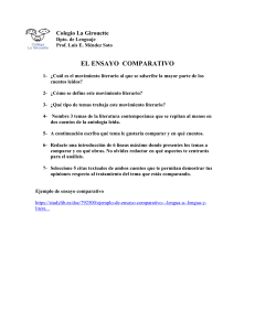 Gu&iacute;a de Ensayo Comparativo: An&aacute;lisis Literario
