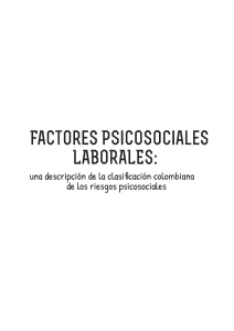 Factores psicosociales laborales: clasificaci&oacute;n colombiana