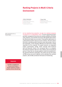 Ranking Projects in Multi-Criteria Environment: A PPM Model