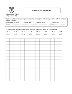Evaluaci&oacute;n Sumativa Matem&aacute;tica 7&deg; A&ntilde;o: Plano Cartesiano
