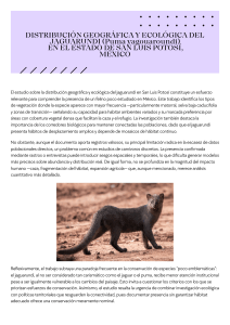 Distribuci&oacute;n y ecolog&iacute;a del jaguarundi en San Luis Potos&iacute;, M&eacute;xico