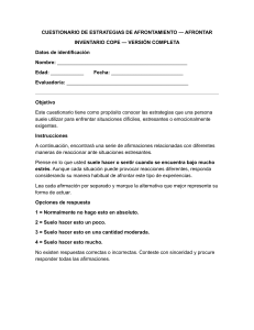 Cuestionario de Estrategias de Afrontamiento (COPE) - Espa&ntilde;ol