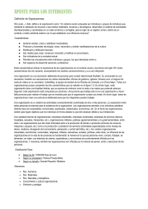 Apuntes sobre Organizaciones: Definiciones y Caracter&iacute;sticas