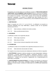 Informe T&eacute;cnico de Regularizaci&oacute;n Edificaci&oacute;n