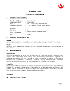 S&iacute;labo Contratos II - UPC