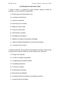 Ejercicios de Sintaxis 3&ordm; ESO