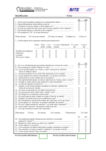 Cuestionario BITE para evaluar trastornos alimentarios