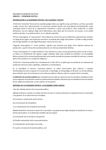 Resumen Econom&iacute;a Pol&iacute;tica: Introducci&oacute;n y M&eacute;todos
